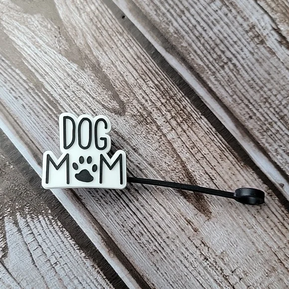 Dog Mom Straw Topper - Picture 1 of 5